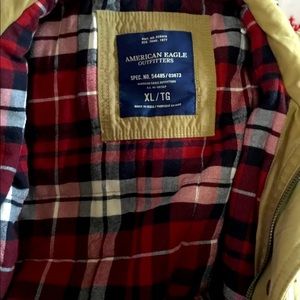 Mens American Eagle flannel lined jacket